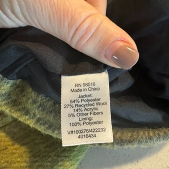 COLDWATER CREEK Women's Fall Winter Jacket Plaid Toggle coat size 18 XL XXL Wool - Picture 6 of 6